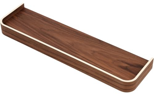 waveply Regal mit Lippe, Wandregale für Heimdekoration und Aufbewahrung, Walnuss