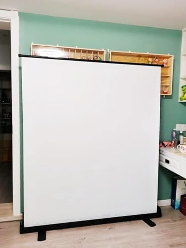Portable Retractable Pop-Up Projection Screen Mobile Projection Screen With Stand Home Theater Office Movie Screen
