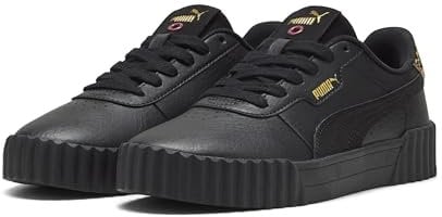 PUMA Damen Carina 3.0 Animal Flair Sneaker, Schwarz Gold, 40 EU