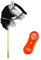 RL24 - Hobby Horse – Steckenpferd mit Trense – Spielpferd aus Plüsch mit Holzstock & Langer Mähne – Stockpferd ohne Griffe & Rollen – Hobby Horse Pferde – Grau