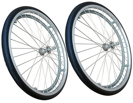 ( Accessoire pour Fauteuil Roulant 24 Roue arrière, Pneumatique, 24 X 1 3/8, Roue de Remplacement pour Fauteuil Roulant Manuel avec roulements )