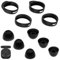 3 Paar Replacement Ear Tips, Replacement Case, Silikon Ohrstöpsel, Silikon ohrstöpsel, 3 Paar Ohrstöpsel für Samsung Buds Fe, Samsung Earbuds Fe, Samsung Galaxy Buds Fe SM-R400N, Schwarz