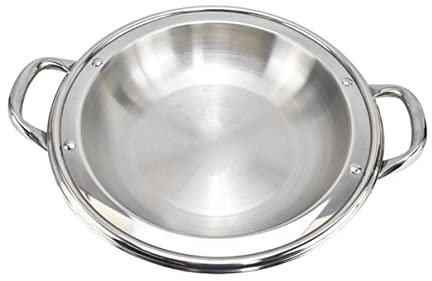 PRETYZOOM Utensilios De Cocina Sartén Antiadherente De Acero Inoxidable De 20 Cm De Ancho Ollas De Cocina Fáciles De Limpiar