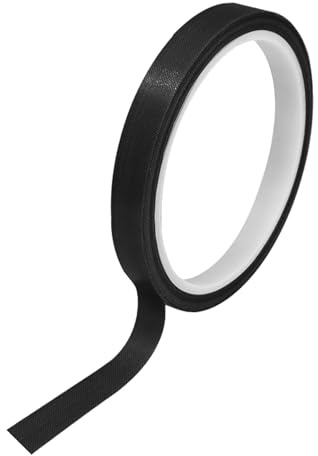 Misuyue 10mm Teflonband Gewindedichtband, Teflon Klebeband PTFE Schwarz 10m | Hitzebeständiges bis 300℃, für Haushalts-Handvakuumierer, industrielle Schweißarbeiten, 0.13mm Dick
