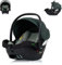 Chipolino i-Size Babyschale Duo Smart Gruppe 0+, Kissen, verstellbare Kopfstütze, Farbe:tannengrün
