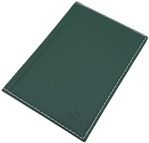 Große Kunstleder Ausweismappe mit 18 Fächer (Design 3 / Dunkelgrün)
