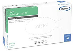 Maimed Einmalhandschuhe soft PF Latex XS, Weiß