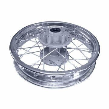 HMParts Stahl Felge 12 Zoll hinten Chrom Geeignet für fast alle Modelle mit 12 mm Achse Dirt Bike, Pit Bike, XMOTOS, MotoCross
