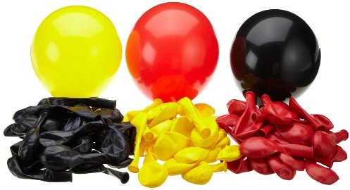 Karaloon G090-00 - Lot de 99 ballons en caoutchouc naturel durable - 23 à 25 cm - Pour la coupe du monde de football, la coupe du monde et les événements de fête