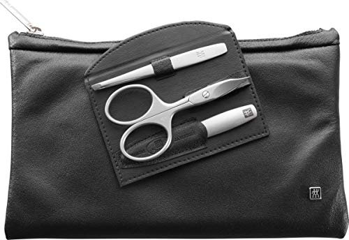 Zwilling Twinox Kosmetiktasche 3-tlg. schwarz Kombi-Nagelschere Pinzette schräg Saphir-Nagelfeile