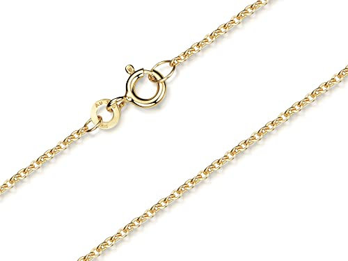 SILBERKETTEN STORE DEIN SCHMUCK ONLINE SHOP Erbskette 333 Gold 90cm Länge I filigrane Goldkette 1,5mm Stärke im klassischen Design I dezente Echtgold Halskette mit Federring Verschluss