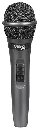 Stagg SDMP15 Cardioid dynamic microphone for live performances 3-Pin XLR Connection, Vocal and Instrumental Microphone.