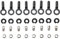 SKS 8X Bolts,Nuts & Endcaps for Chromoplastics/Longboard Schutzbleche, einfarbig, Einheitsgröße