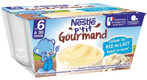 NESTLE Creme de Riz au lait P'tit Gourmand - 4 x 100g
