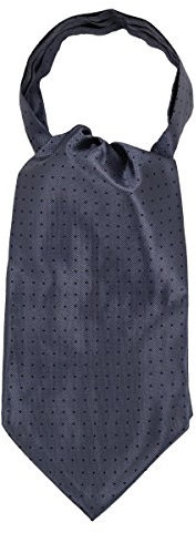 WANYING Herren Krawattenschal Ascotkrawatte Schal Cravat Ties Einfach Schick für Gentleman - Gepunktet Grau