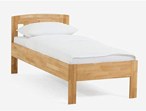 DICO Massivholz Einzelbett Komfortbett Seniorenbett 420.03, Wildeiche Honig geölt Größe 100x200 cm