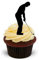 JPS Golf-Silhouette 12 Essbare Kuchendekoration – Golfer Silhouette – Standups 12 Edible Standup Premium Wafer Cake Toppers