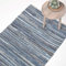 Homescapes Denim-Teppich 150x240 cm, blau gestreifter Flickenteppich handgewebt aus recyceltem Jeansstoff, Chindi-Stil, Flachgewebe, jedes Exemplar EIN Unikat