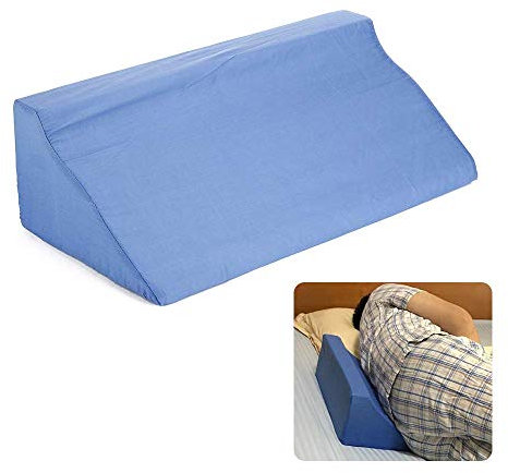 JFJL Bettkeilkissen mit Memory Foam Top - Am besten zum Schlafen, Acid Reflux, Nachoperationen, Lesen, Beinheben, Schnarchen und Schlafatmungsstörungen - Keilkissen Körperposition Keile (blau)