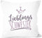 MoonWorks® Kissenbezug Kissenhülle Lieblings Freundin/Schwester/Mama/Mensch mit Krone Geschenk Lieblingsperson Schwester weiß Unisize