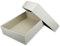 NEUSER PAPIER Hochwertige Aufbewahrungs- und Geschenkboxen - 1 Stück - DIN A4 - Hellgrau (Grau) bezogen - 302 x 213 x 70 mm