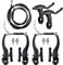 Boao Kompletter Fahrrad Bremsen Set, Schwarz MTB Hybridbremse für Vorder und Hinterrad und Innen und Außenkabel Sowie Hebel-Kit Enthält Bremssattelhebel Kabel Schwarz