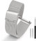 Adallor® Cinturino Orologio 14mm 16mm 18mm 20mm 22mm 24mm per Donna Uomo | Cinturino Acciaio Maglia Milano | Cinturini Maglia Metallo di Ricambio per Orology Universal e Smartwatch (10 mm, Argento)