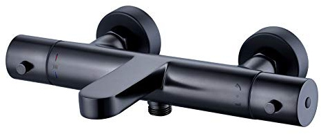 Bernstein Wannenarmatur 4051 Thermostat Schwarz matt mit Verbrühschutz