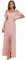 Ever-Pretty Robe de Soirée pour Mariage Invité Femme Longue Mousseline Épaule dénudée Élégante Rose 40