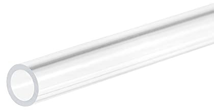 sourcing map 4 Piezas Transparente Rígido Acrílico Tubería 6mm ID X 8mm OD X 305mm Redondo Tubo