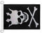 AZ FLAG Bootsflagge Totenkopf Mit Krone 45x30 cm, Aussenverwendung - Pirat Bootsfahne Aus Gestricktem Polyester Mit Plastikringen