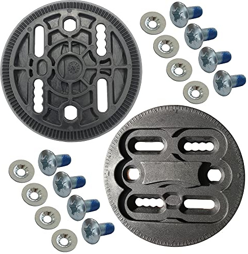 UP100 Snowboard Bindung Disc Set Black Disc (Paar) Bindung Ersatzteile Montageplatten mit Schrauben Set (Durchmesser 94,5 mm)