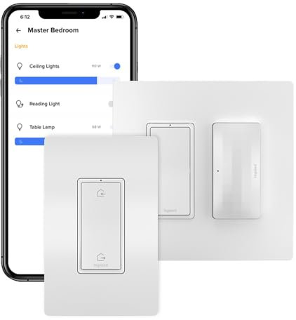 Legrand Radiant WNRH10KITWH Smart Switch with Netatmo Starter Kit, Tamper Resistant, Compatible with Alexa, Google Assistant & Apple HomeKit, White (1 Count)