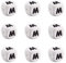 PandaHall Lot de 10 perles carrées en silicone avec lettre M Blanc 12 mm Trou 2 mm