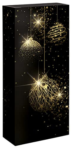 10 Stück Christmas Deluxe Faltschachtel für zwei Flaschen Wein