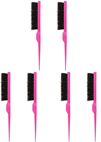 LALAFINA 6pezzi Spazzole Districanti Setole Di Cinghiale Con Manico Ergonomico Pettine Per Ricci e Massaggiatore Per Capelluto Colore Casual