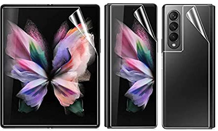 Protector de pantalla delantero y trasero 3 en 1 para Samsung Galaxy Z Fold3 5G 7.6“ Fold 3 Película de Hidrogel Transparente de TPU A Prueba de Explosiones