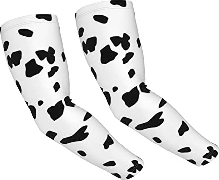 Dalmatian Dog Print Manchons de bras pour hommes et femmes Protection UV Refroidissement Unisexe Couvre-bras 1 paire avec trou pour le pouce pour les sports de plein air Course à pied Cyclisme Golf
