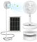 Ventilador de Pie Portatil Silencioso, 8 Plegable 5200 mAh Bateria Recargable USB C Pequeño Mesa Ventiladores Solar, 3 Velocidades, Altura Ajustabl, para Dormitorio Oficina Viaje Camping Blanco