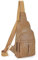 SUOSDEY Crossbody Tasche für Damen, Mode Sling bag, Leder Brusttasche Backpack Schultertaschen mit verstellbaren Riemen Khaki