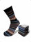 DREAM SOCKS 6 paia calze corte da uomo a metà polpaccio in cotone filo di scozia elasticizzate,calzini molto leggeri made in italy rimagliate a mano (43-46, 4 X Set. MULTI RIGHE)