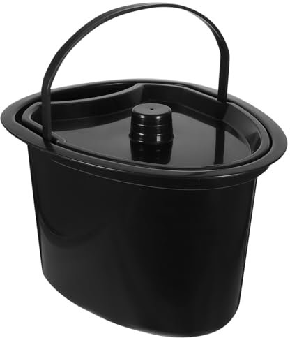 BUGUUYO Nachttopf Mit Deckel Aus Kunststoff Spucknapf Für Ältere Menschen Und Junge Mädchen Robust Und Praktisch Für Hause Und Fassungsvermögen