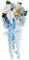 Fouriding Hochzeit Blumenstrauß für Braut,Wasser Tropfen Wasserfall Brautstrauß künstliche Blumen halten Blumen für Zeremonie Jahrestag Hochzeit Dekoration (Blau)