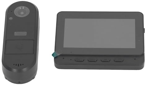 Tosuny Drahtlose Video Gegensprechanlage, WiFi Video Türklingel Türsprechanlage, 8MP 1080P Türklingelkamera mit 4,3 Zoll Moni Tor, Nachtsicht, 170° Betrachtungswinkel, IP65 Wasserdicht
