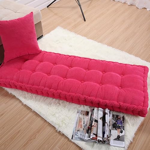 Bankauflage Outdoor Sitzkissen Für Gartenbank Polsterauflage Stuhlkissen Bankkissen Und Rückenkissen Für Hollywoodschaukel Palettenkissen Polsterauflage Auflage Für Bodenkissen(55 x 170cm,Pink)