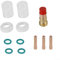 HEBEOT 12-teiliges WIG-Schweiß-Gaslinsen-Set für Glas-Schweißarmaturen, Tig-Schweißbrenner-Set für Kohlenstoffstahl und niedriglegierten Stahl