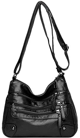 MKIUHNJ Umhängetasche Damen, Frauen Weiches Umhängetaschen Mehrschichtige Klassische Umhängetasche Luxus-Designer-Handtasche Geldbörse Damen Crossbody Bag Damen Schultertasche für Frauen