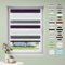 Sanfree Doppelrollo klemmfix ohne Bohren Duo Rollos für Fenster ohne Bohren Weiß-Lila-Anthrazit B80 x H150cm-Stoffbreite 76cm Fensterrollo Klemmrollos für Fenster und Tür Sonnenschutz & Sichtschutz