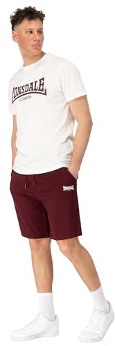 Lonsdale Herren-Set aus Baumwoll-T-Shirt & Shorts, Reise-& Freizeitoutfit | Regular-Fit-Shorts mit 3 Taschen,T-Shirt mit Rundhalsausschnitt,leichtes Sommeroutfit für Fitnessstudio,Training & den Alltag