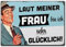 LANOLU Kühlschrankmagnete lustig- Laut meiner Frau glücklich- lustige Magnete mit Sprüchen und witzigen Motiven 8x5,5cm